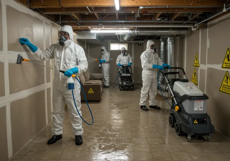 Basement Moisture Removal and Structural Drying process in Frazee, MN